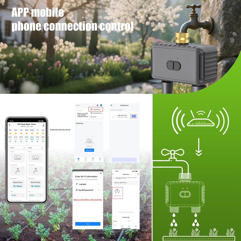 Tuya WiFi Water Timer Smart 2  - Smart Garden Sphagnum Moss 评论和价格