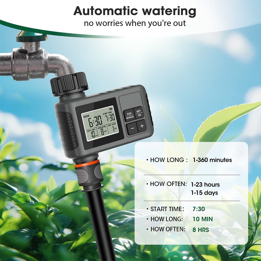 30-5m Garden LCD Button Timer  - Smart Garden Watering Can 评论和价格
