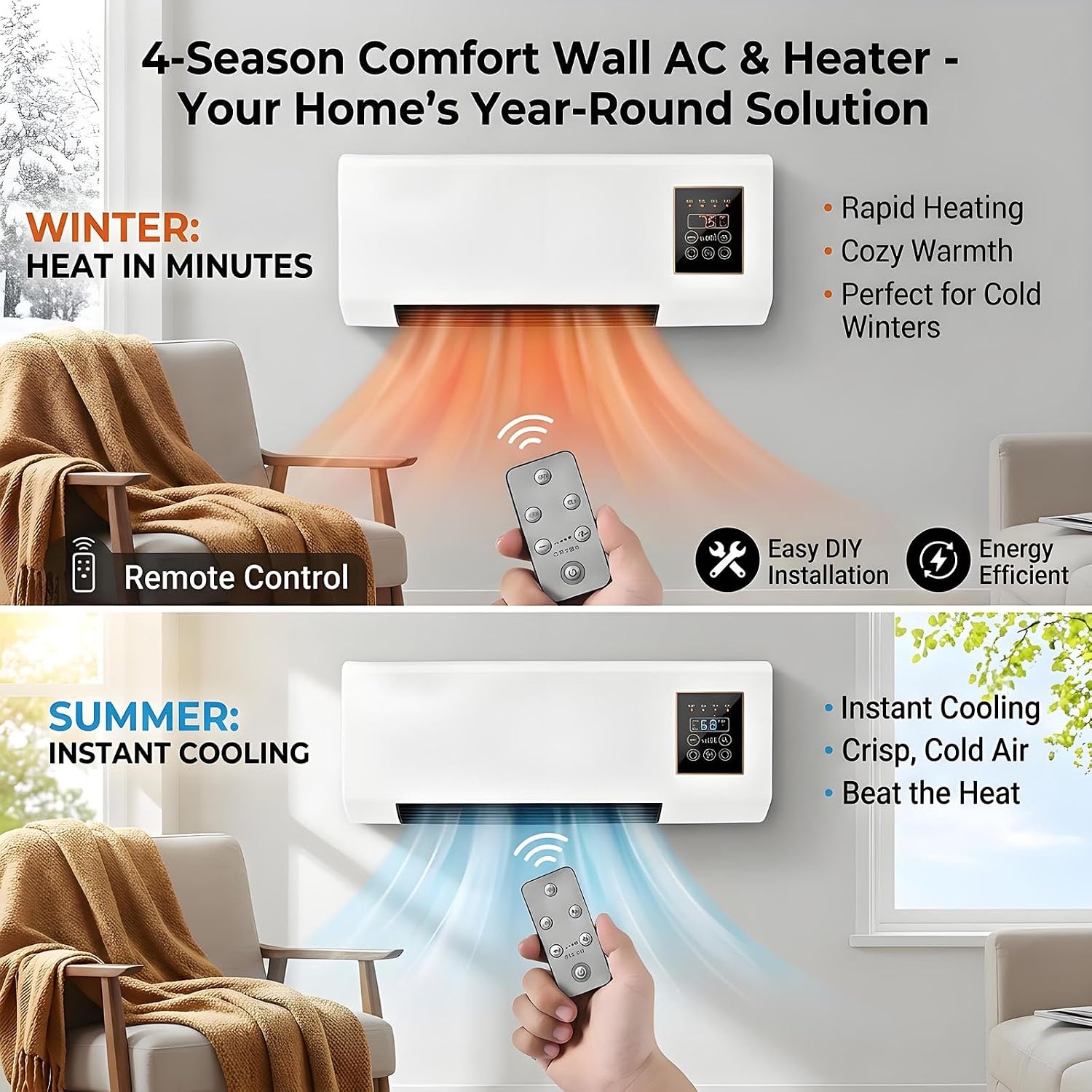 Portable Wall-Mounted Air Cond - Smart Garden Offices 评论和价格