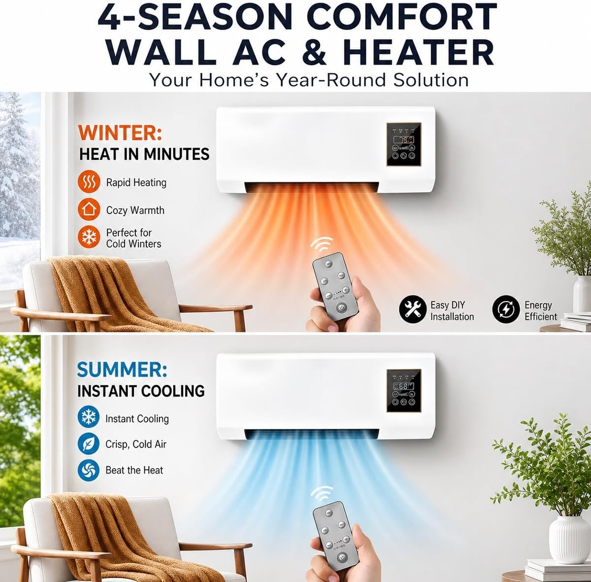 Portable Wall Mounted Air Cond - Smart Garden Offices 评论和价格