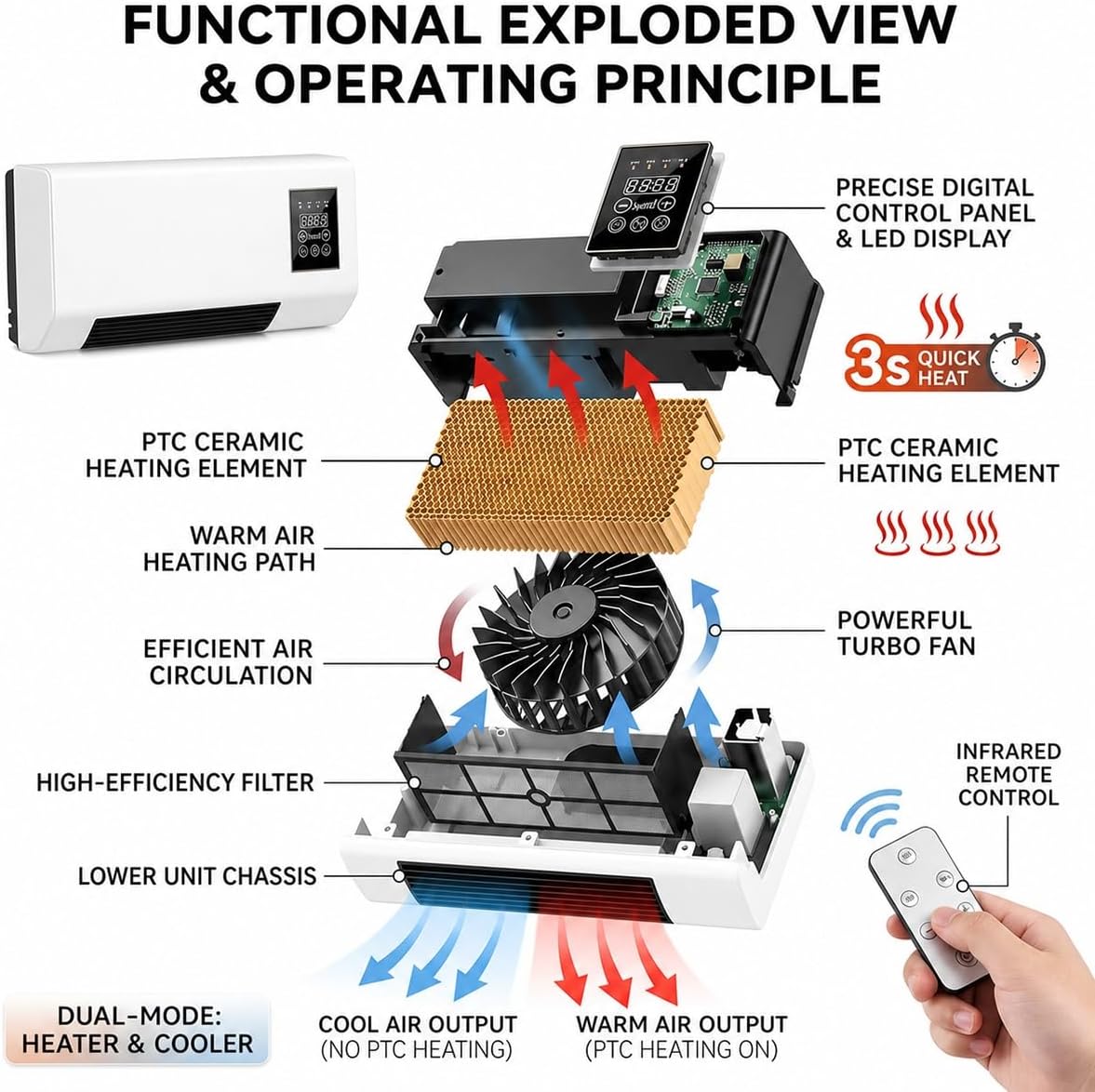 Portable Wall Mounted Air Cond - Smart Garden Offices 评论和价格