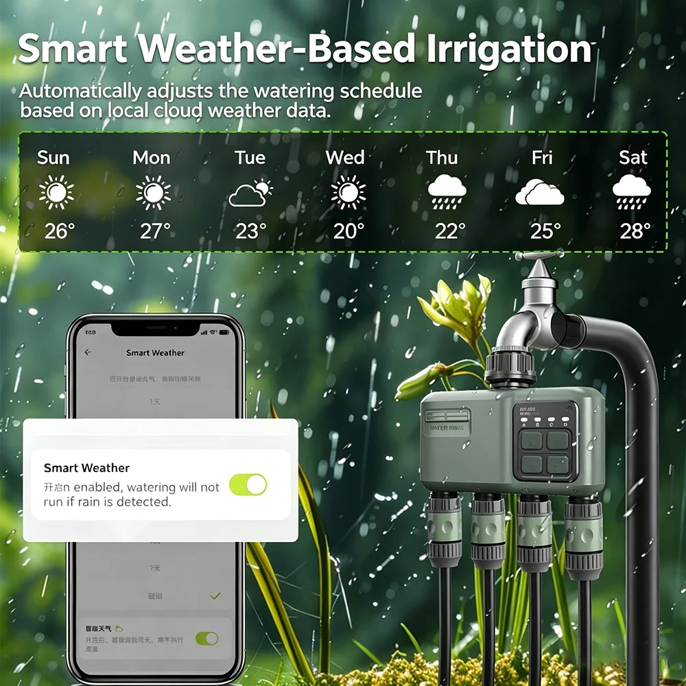WiFi RF433 Smart Garden Sprink - Smart Garden Watering Can 评论和价格