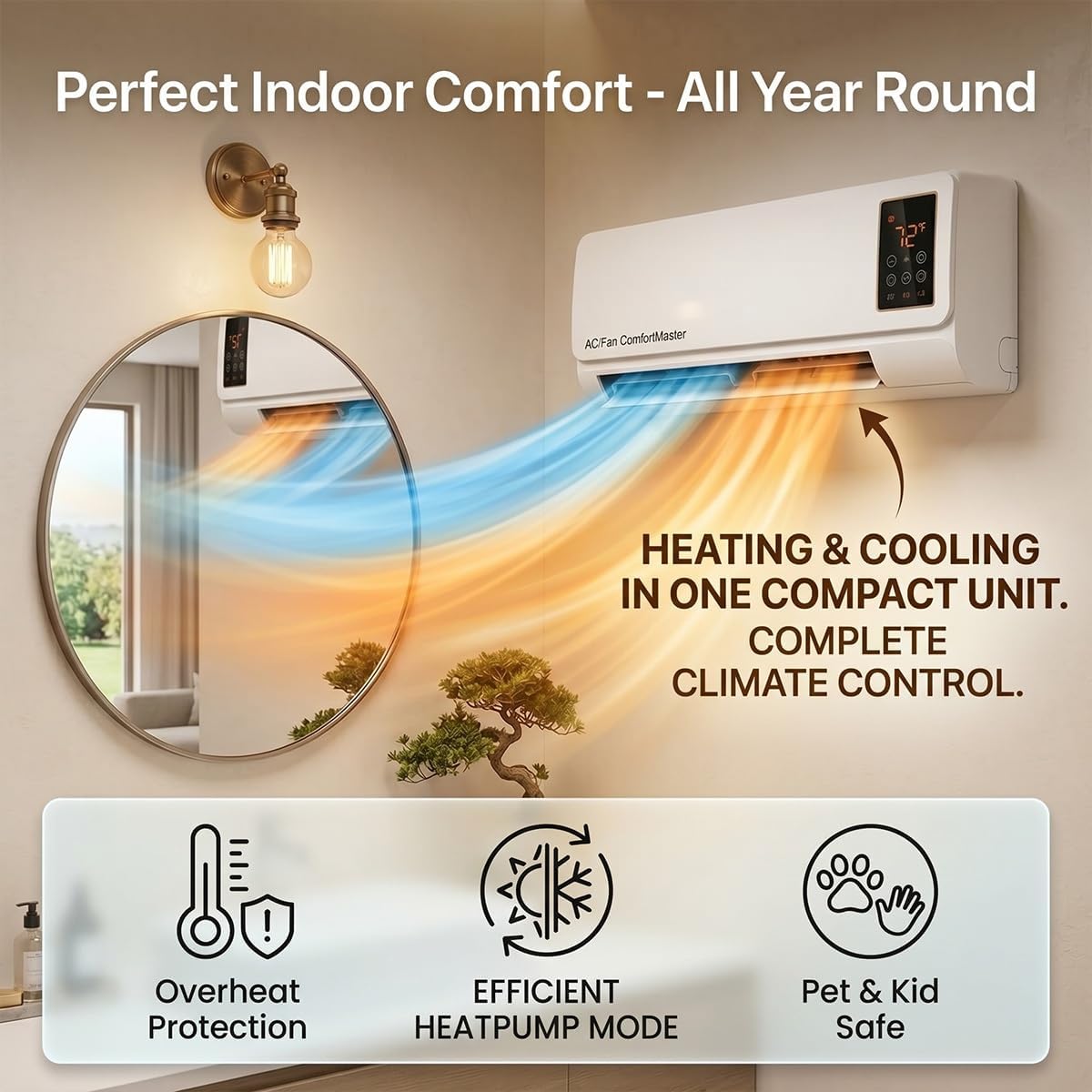 1800W Wall Mounted Air Conditi - Smart Garden Offices 评论和价格