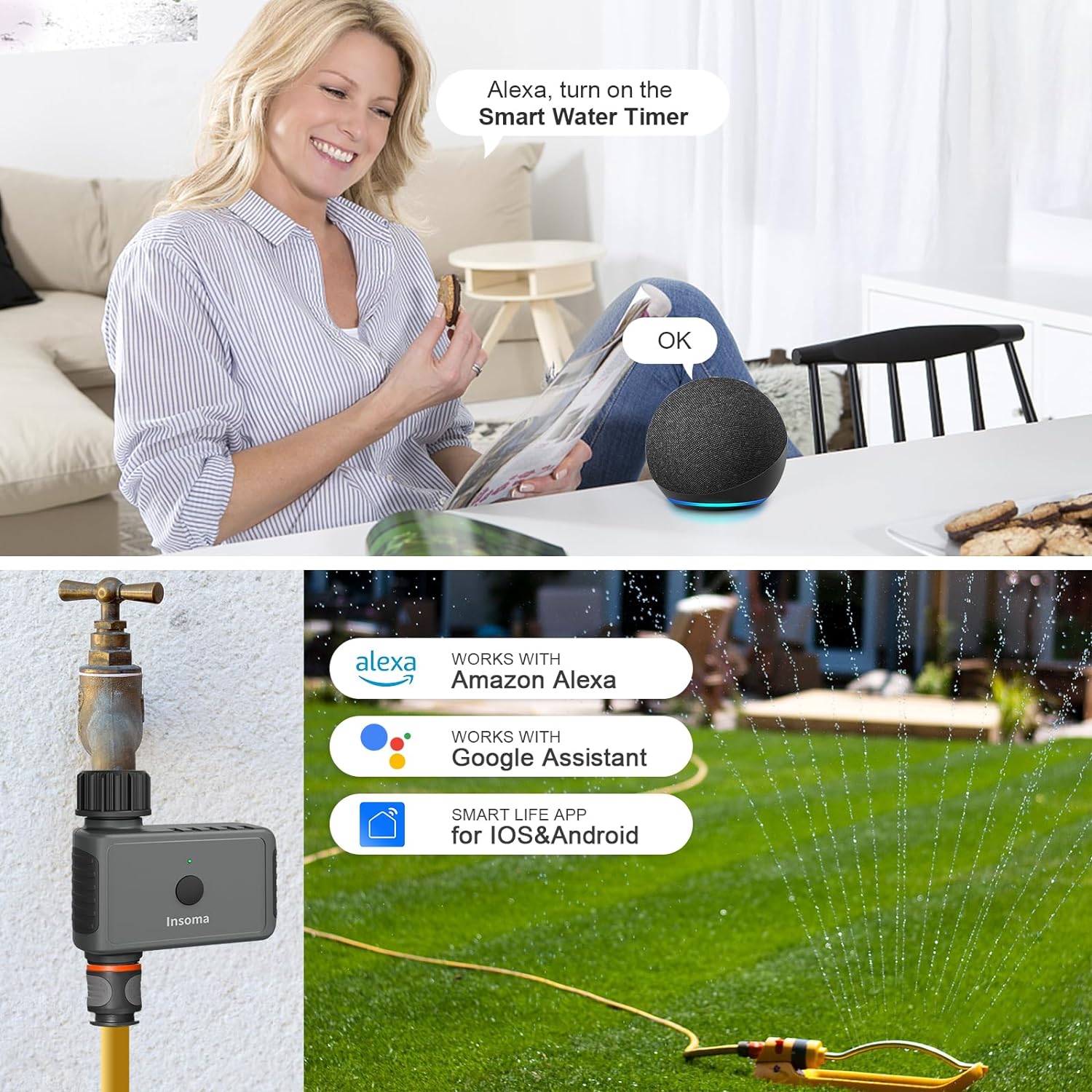 Insoma Wifi Automatic Sprinkle - Smart Garden Sphagnum Moss 评论和价格