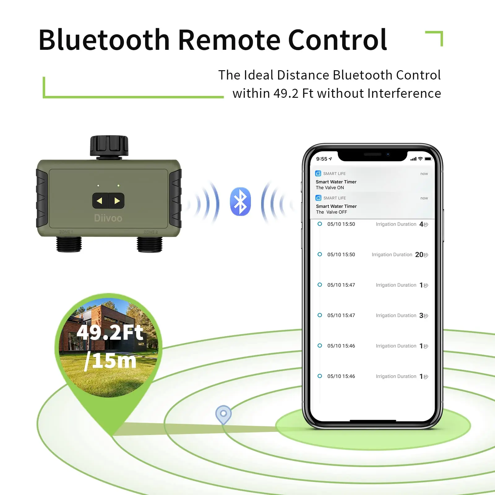 Diivoo Timed Sprinkler for Blu - Smart Garden Watering Can 评论和价格